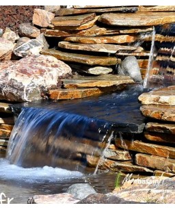 opus - ardoise - lame eau - cascade bassin