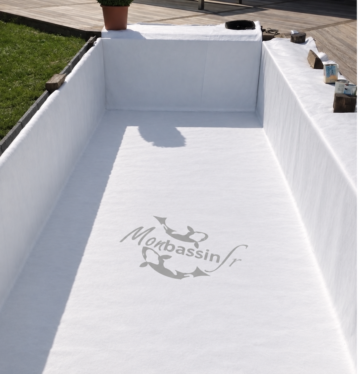 collage angle EPDM bassin