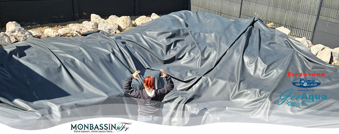 que faire devant bache bassin EPDM