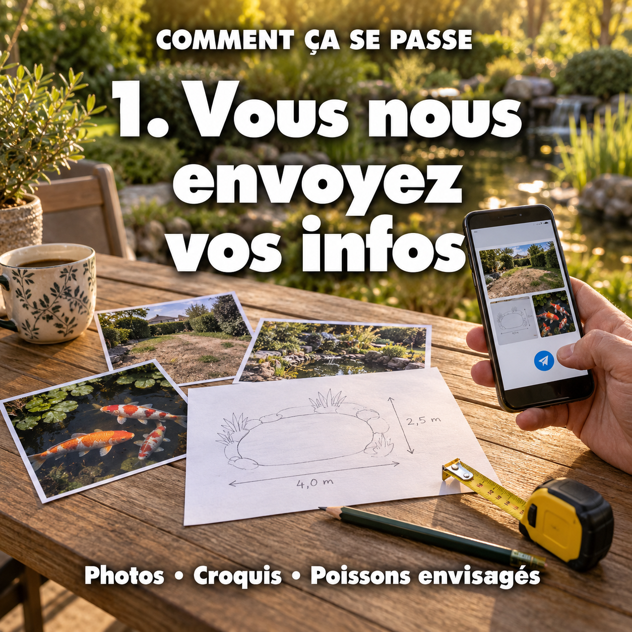 Envoyer les informations de son projet de bassin