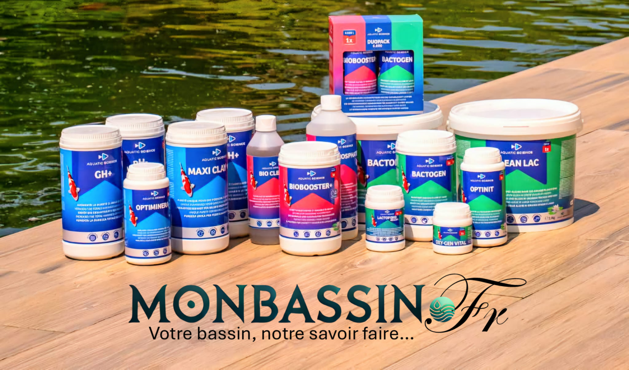 Gamme de produits d'entretien bassin Aquatic Science