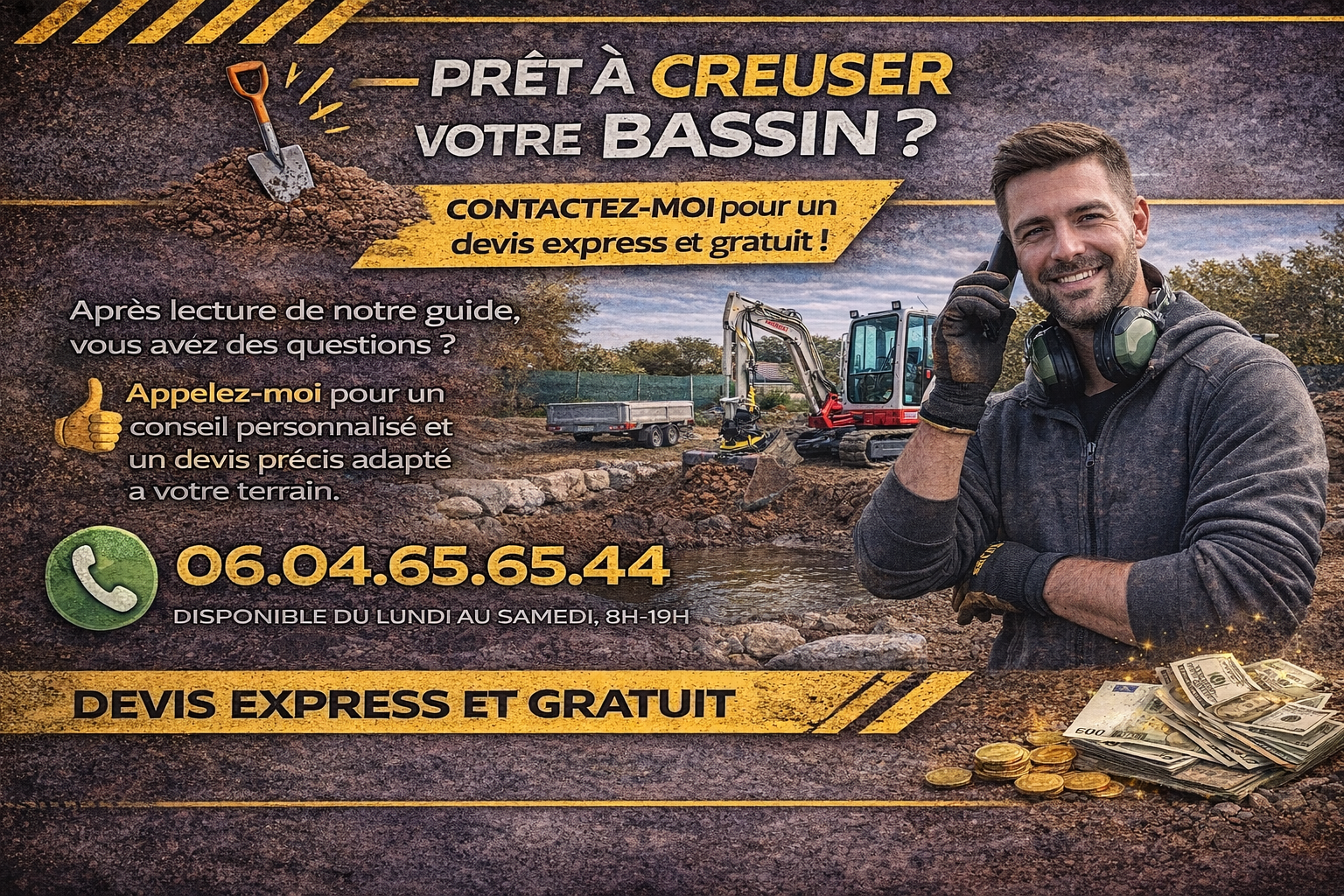 contacter pour terrassement bassin